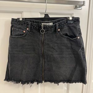 Free People Black Denim Skirt size 28